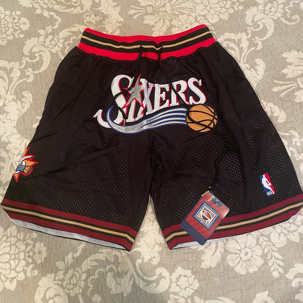 Just Don Hardwood Classics Sixers Basketball Shorts
